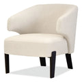 Cream Fabric Arm Chair with Black Powder Coated Legs L464921