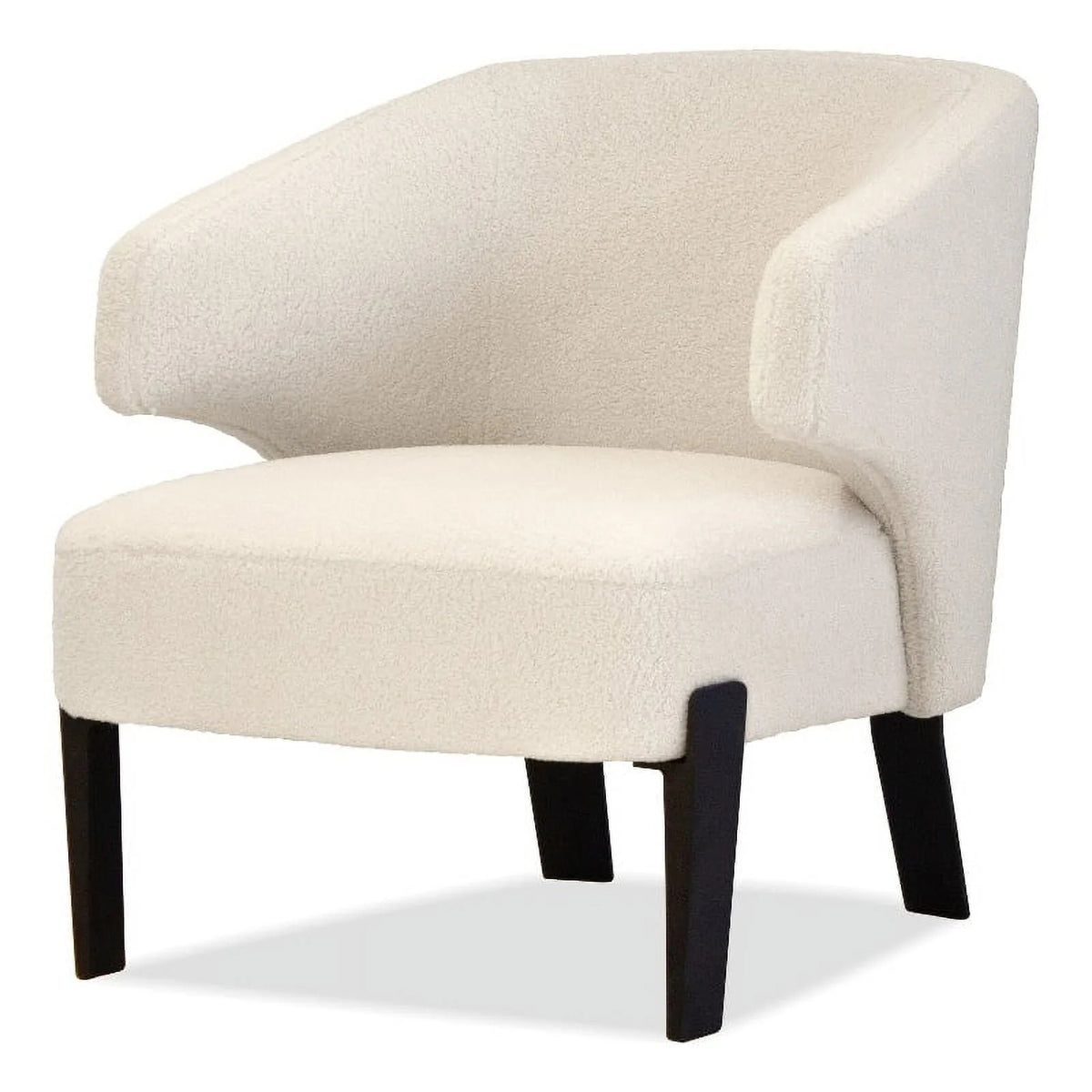 Cream Fabric Arm Chair with Black Powder Coated Legs L464921