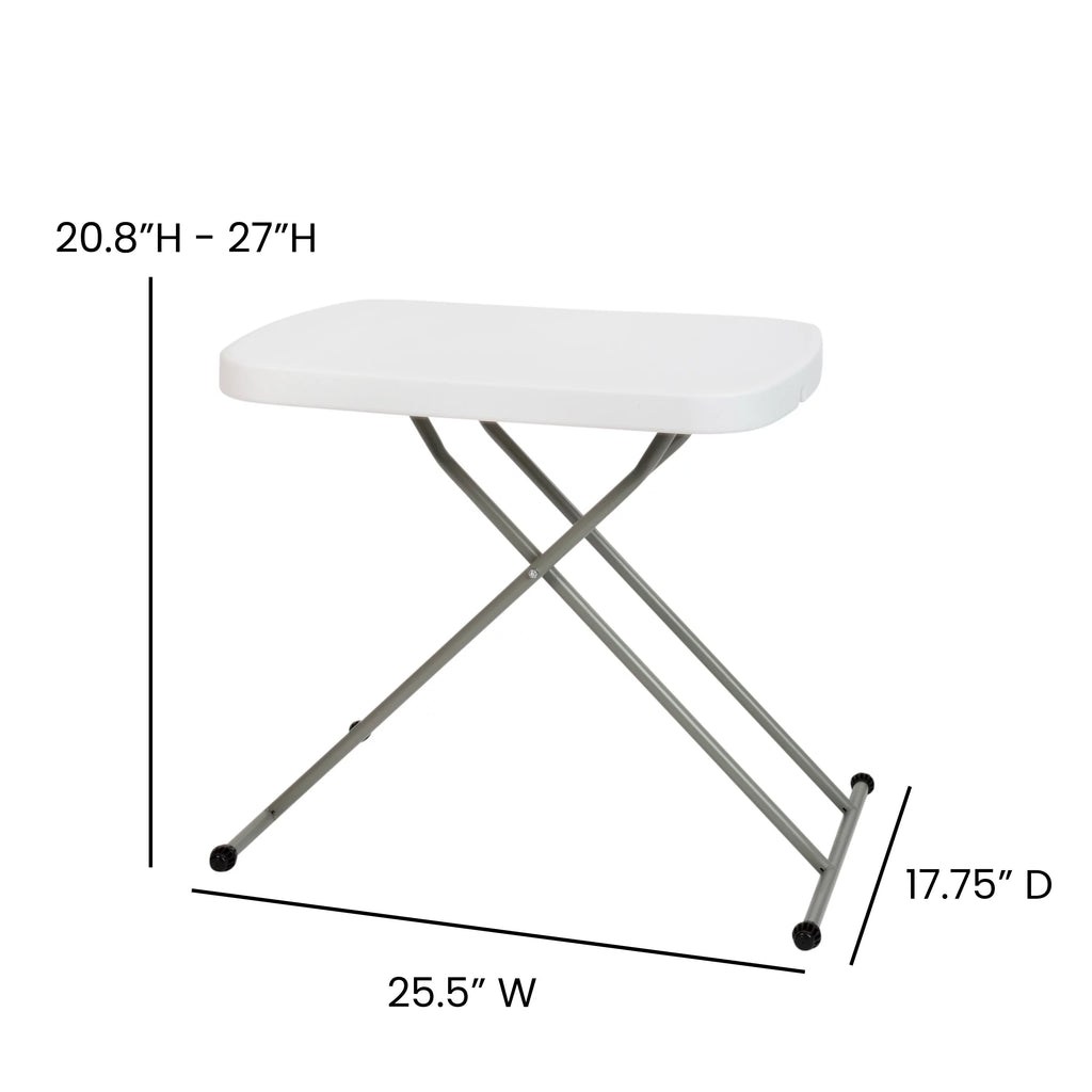 26 Inch Granite White Plastic Folding Table M186
