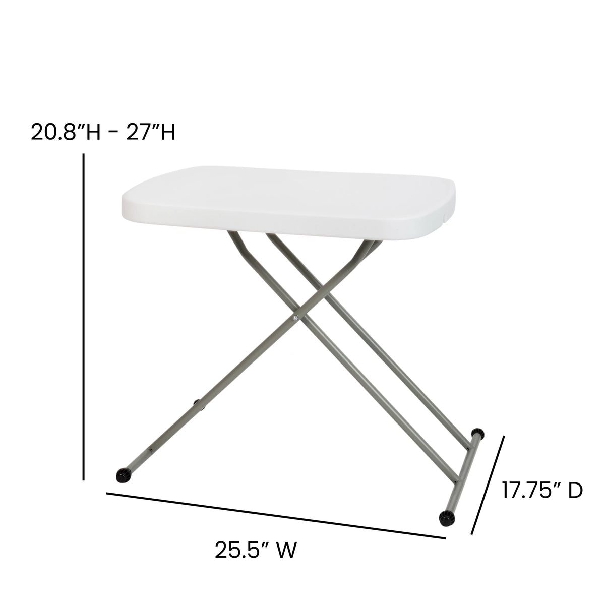 26 Inch Granite White Plastic Folding Table M186