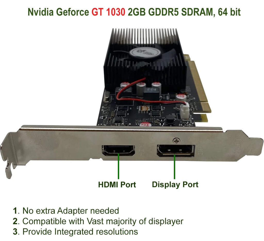 Restored Intel Core i7 16GB Ram 2TB HDD GT 1030 Desktop Computer T8532