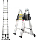 16.5FT/5M Telescopic Aluminum Extension Ladder with Slip-Proof Feet S625