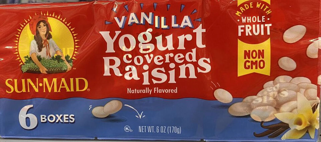 Vanilla Yogurt Covered Raisins 30 Boxes Y49037