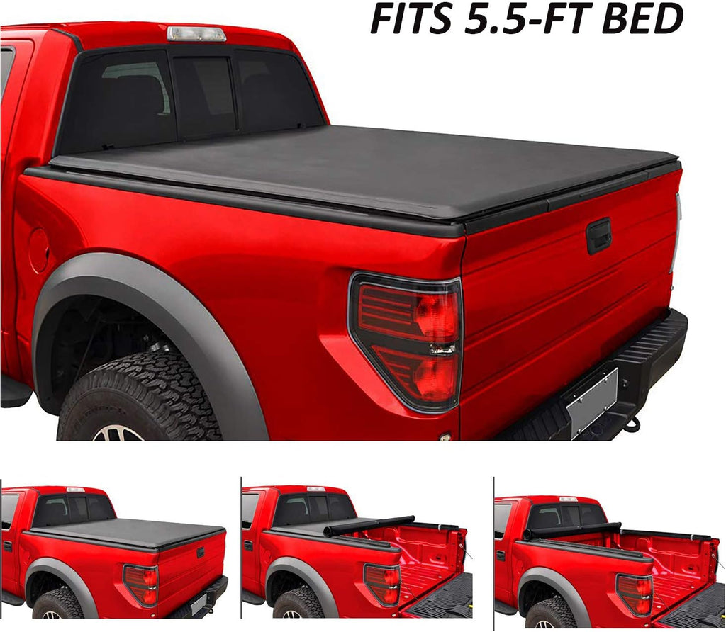 Tonneau Cover with LED Lamp for 6.5FT Soft Quad-Fold F662