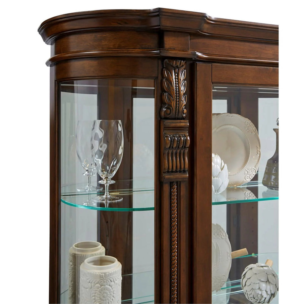 Curved End Curio Cabinet A1267