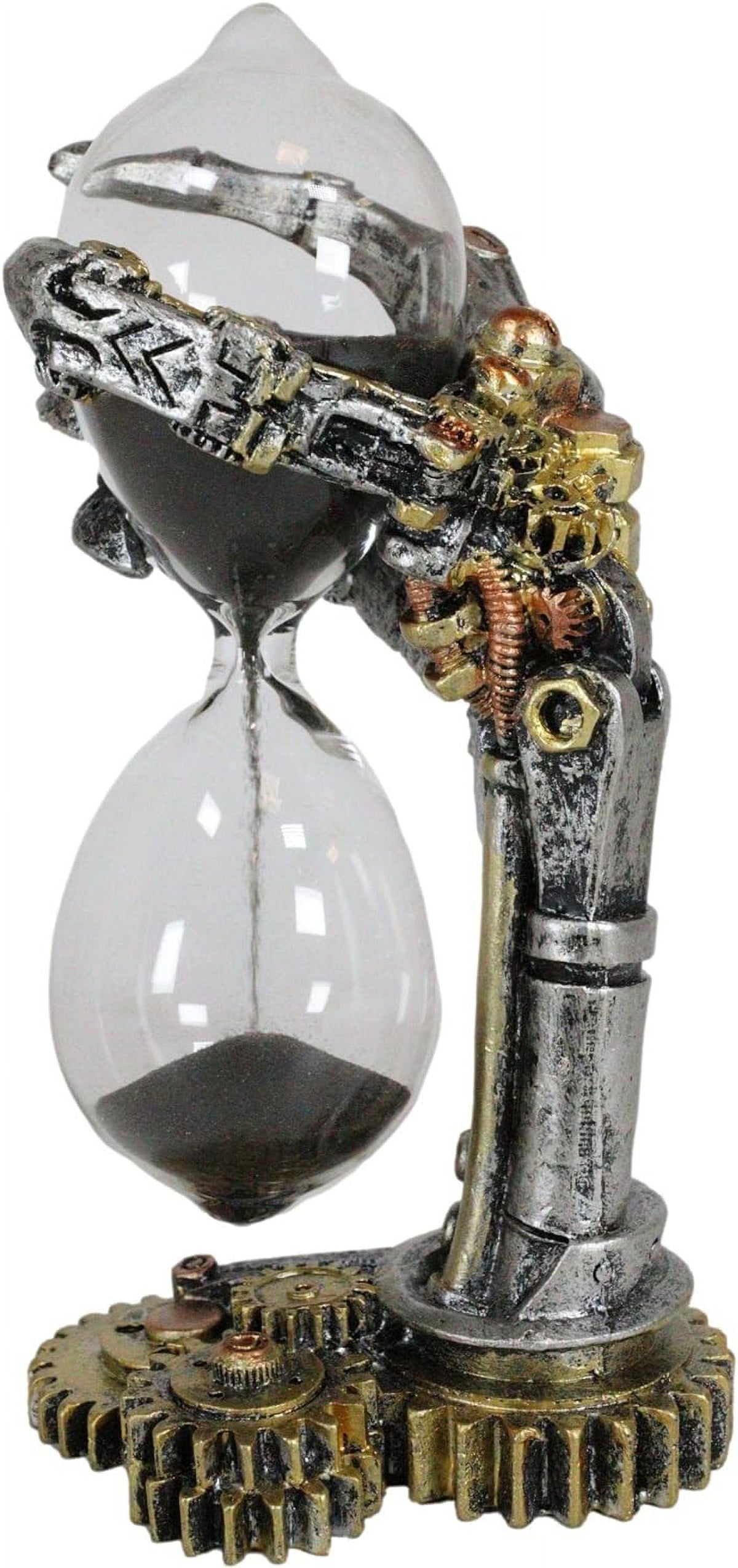 Steampunk Sand Timer with Black Sands Figurine Accent Decor Z7720