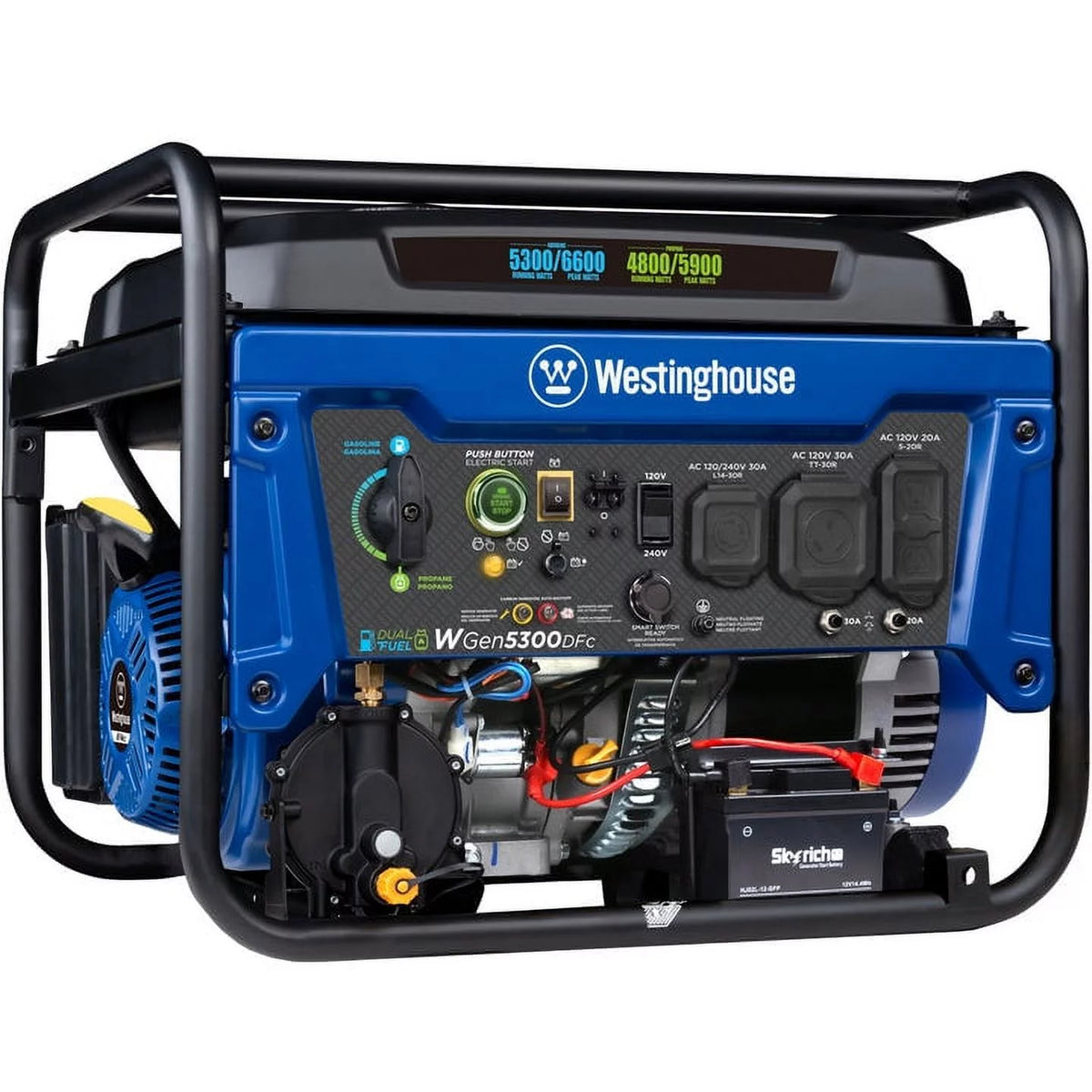 6600 Peak Watt Dual Fuel Portable Generator U7362