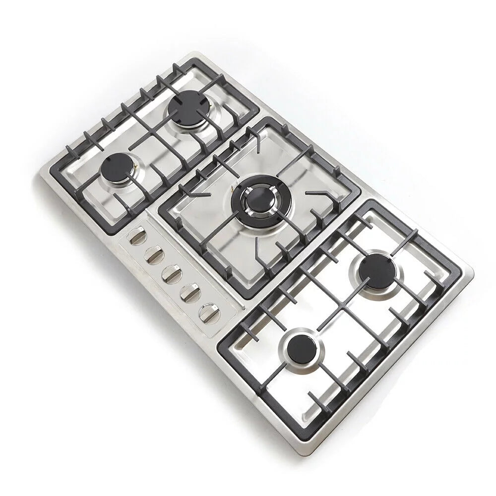 34" 5 Burners Gas Cooktop Stainless Steel R624687