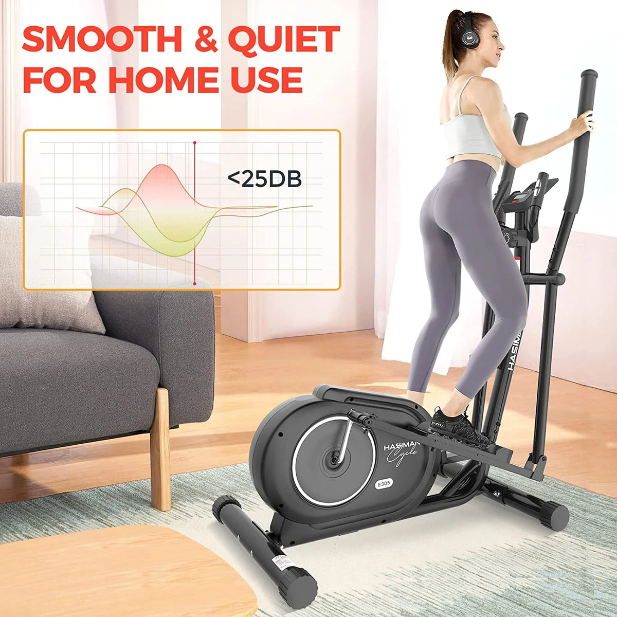 Magnetic Elliptical Machine with Heart Rate Monitor C832