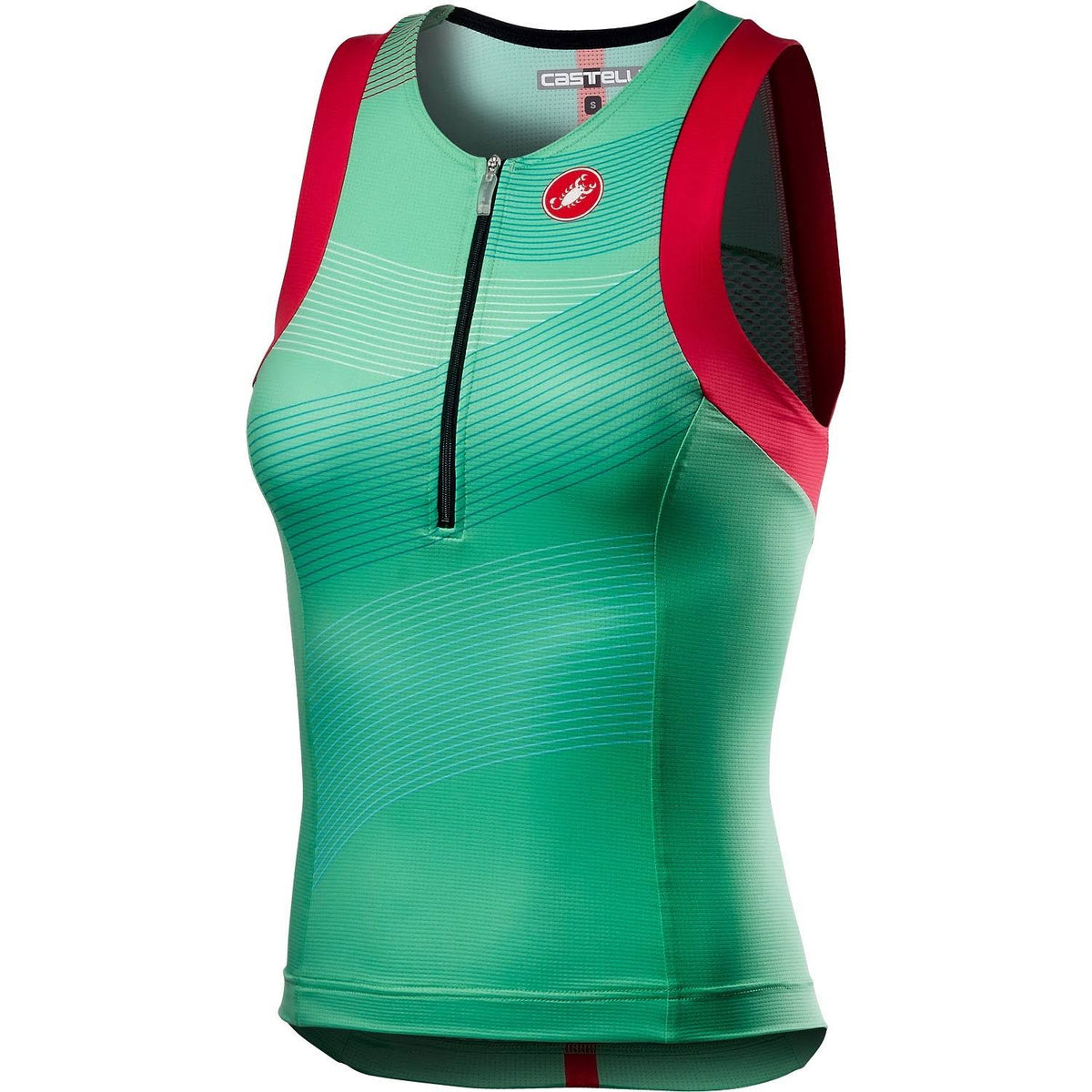 Jade Green Tri Singlet W6039