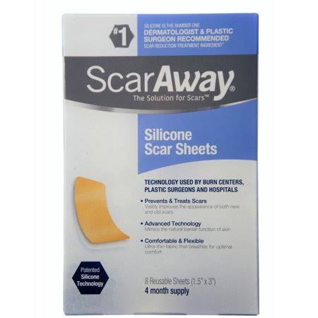 6 Pack Silicone Scar Sheets (1.5 inch x 3 inch) 8 ct T22467