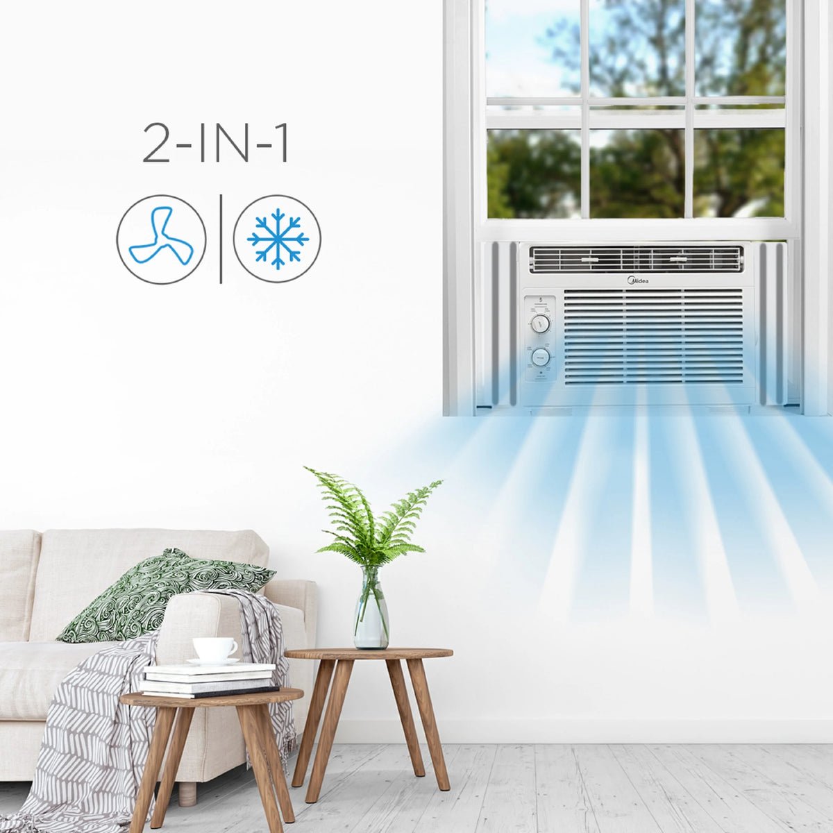 White Mechanical Window Air Conditioner D55193