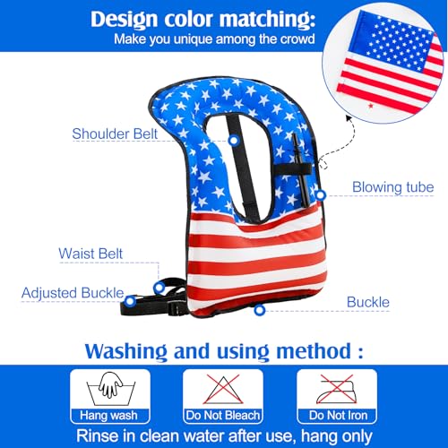 2 Pcs Inflatable Snorkeling Vest E60151