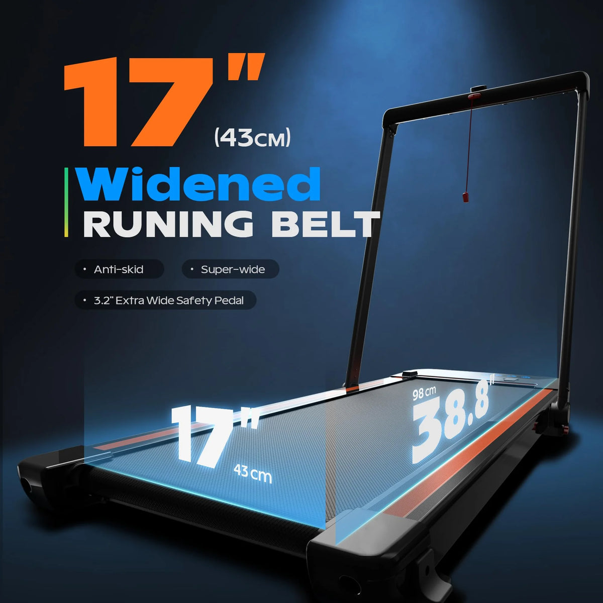 3 in 1 Folding Treadmill, 2.5HP Low-Noise Walking Pad, Black L116