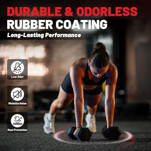 2.5-125lb Rubber Encased Dumbbell Set R191836