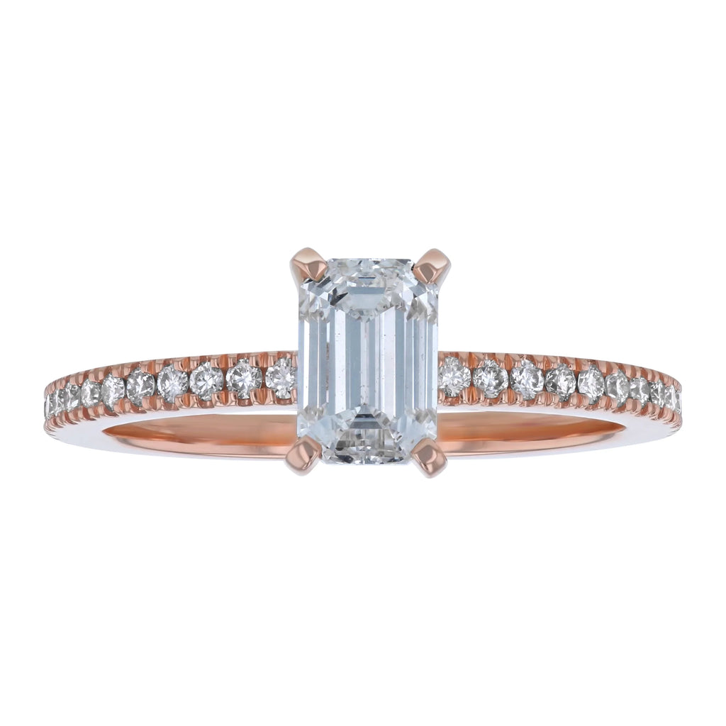 Emerald-cut Diamond Engagement Ring F1604