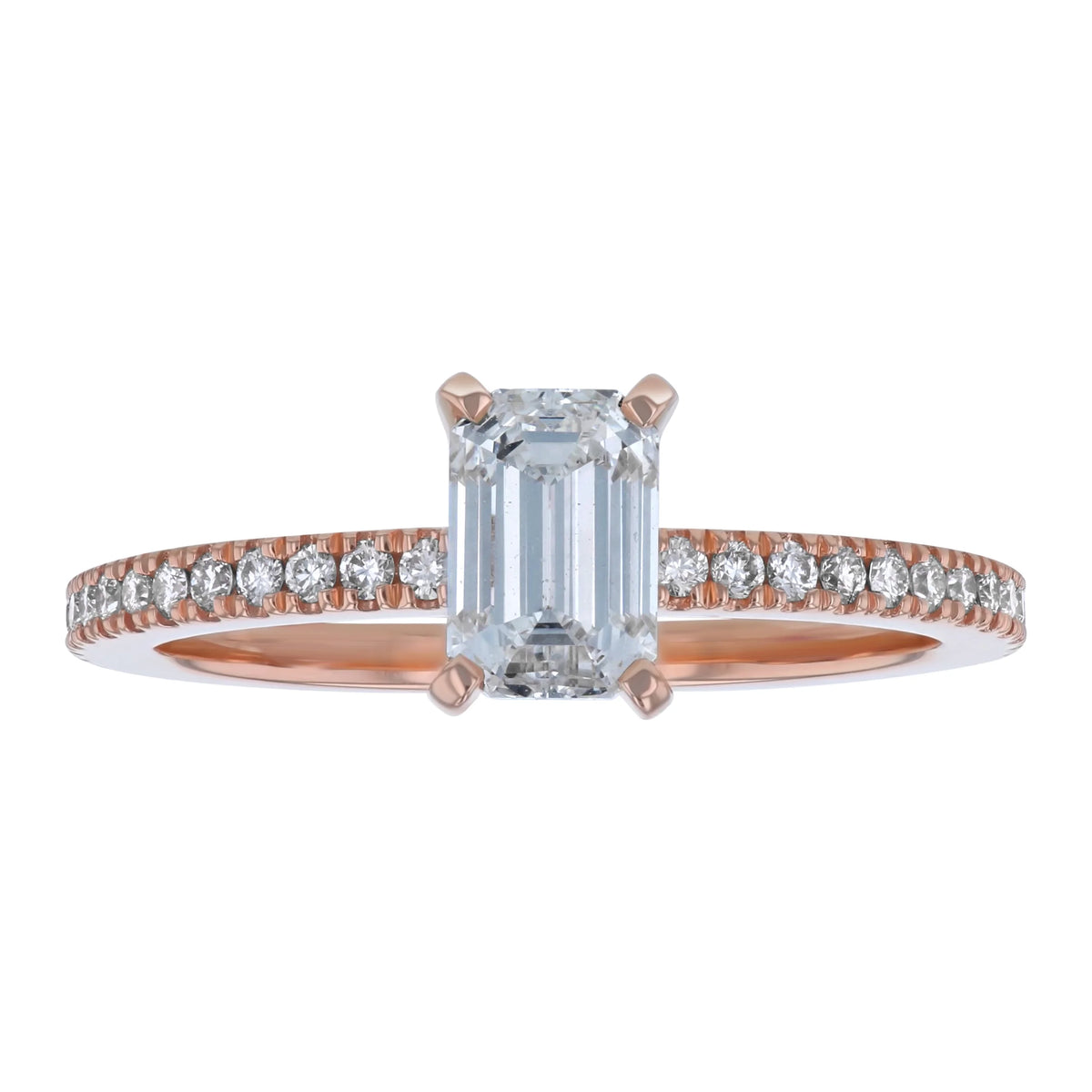 Emerald-cut Diamond Engagement Ring F1604