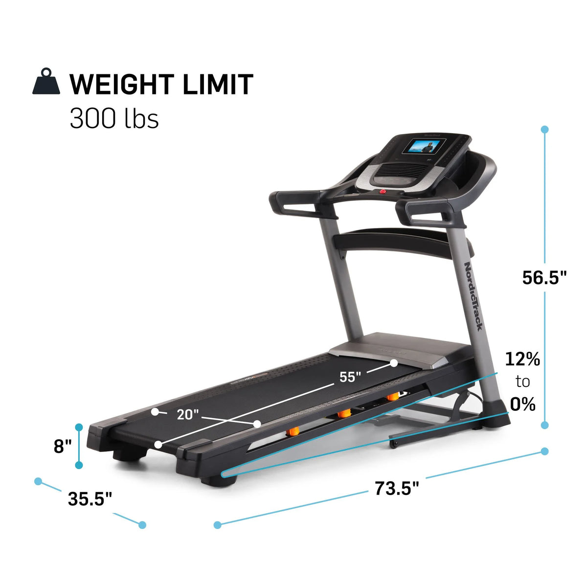 Treadmill with 7” Tilting Touchscreen A748