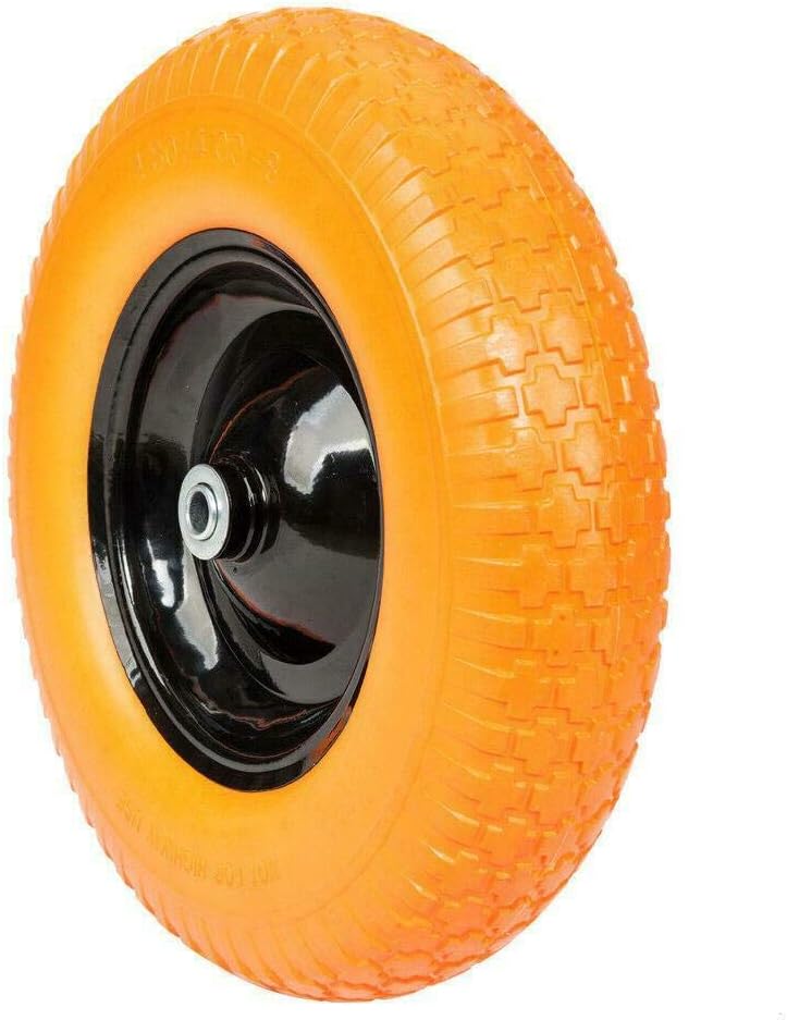16 Flat Free Solid Foam Wheelbarrow Tire 5/8 Axle G175