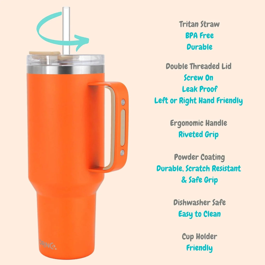 40oz Vacuum Insulated Stainless Steel Tumbler with Handle P526036