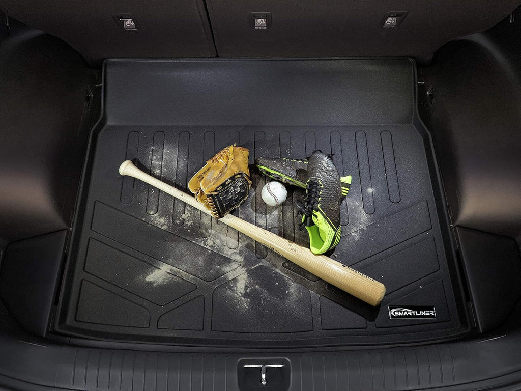 Black Custom Floor Mats 3 Rows and Cargo Liner Set A1260