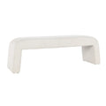 54 Inch White Wood Bench P65279