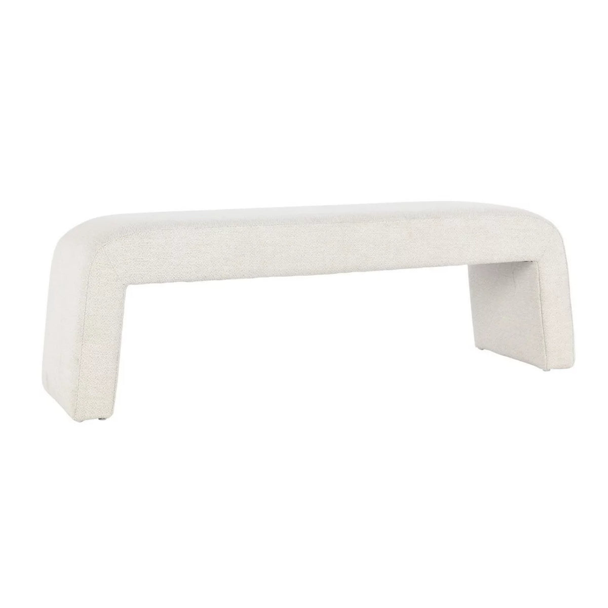 54 Inch White Wood Bench P65279