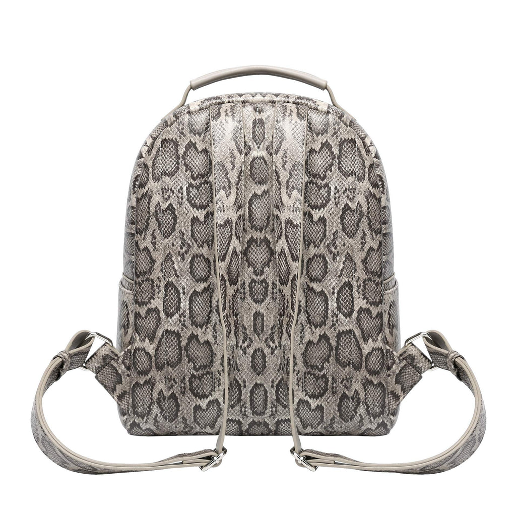 Grey Snake PU Vegan Leather Backpack Bag G382240