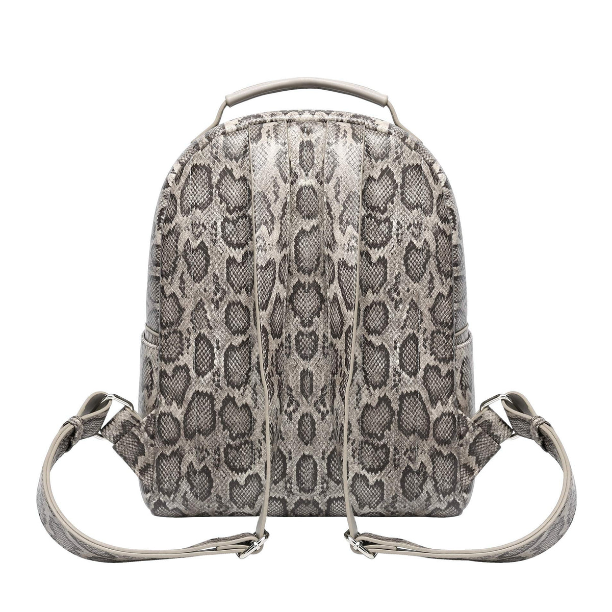 Grey Snake PU Vegan Leather Backpack Bag G382240