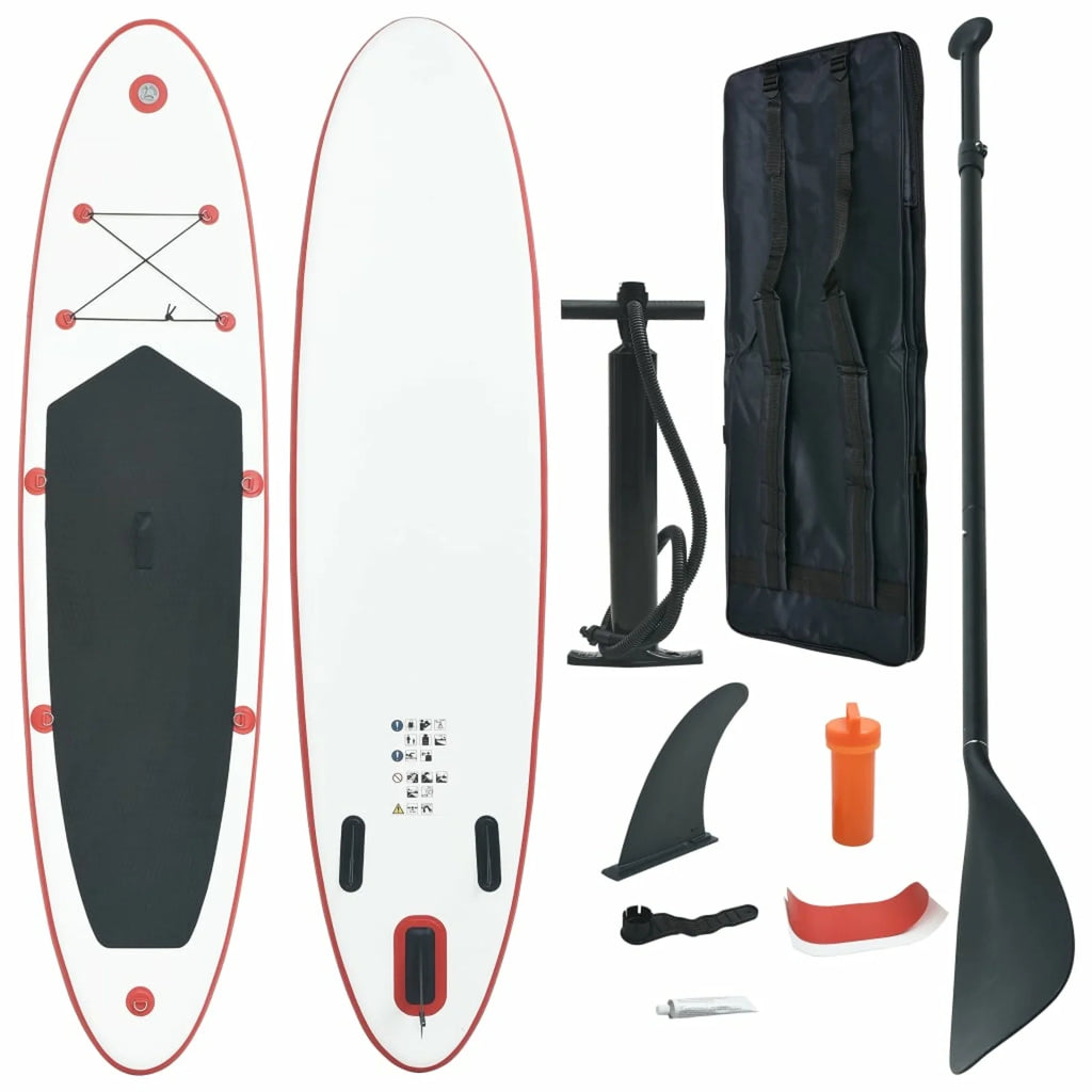 Red And White Inflatable Paddle Set With Pump P7528
