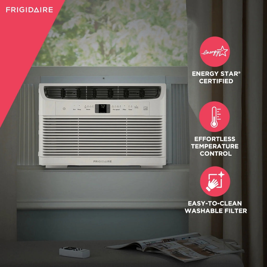 5,000 BTU Window-Mounted Air Conditioner with Remote Control, White F918908