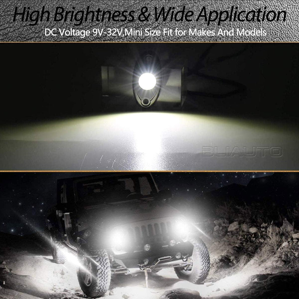 White LED Rock Lights 12 Pods F33203