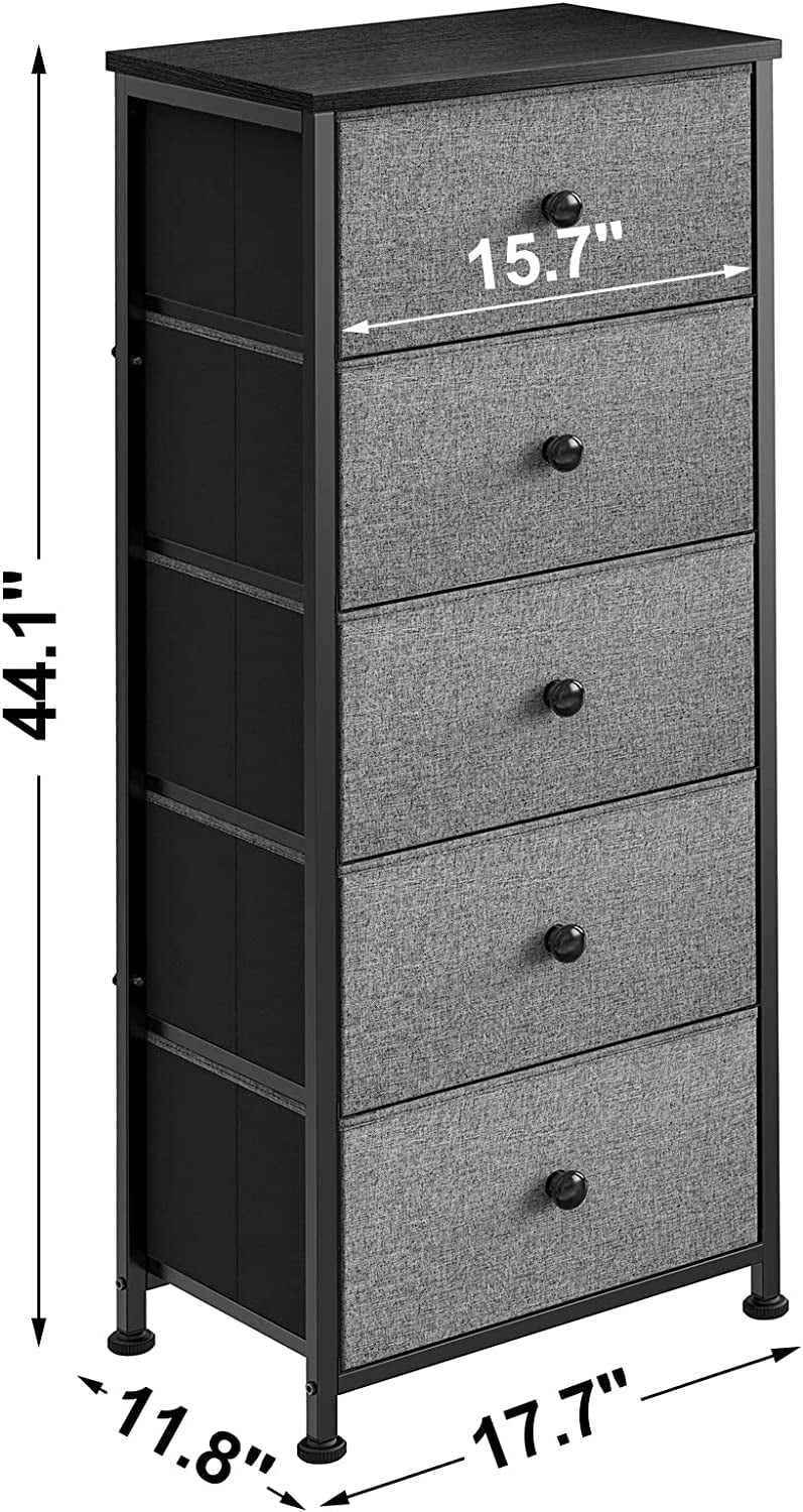5 Drawer Narrow Tower Dresser with MDF Top E82178
