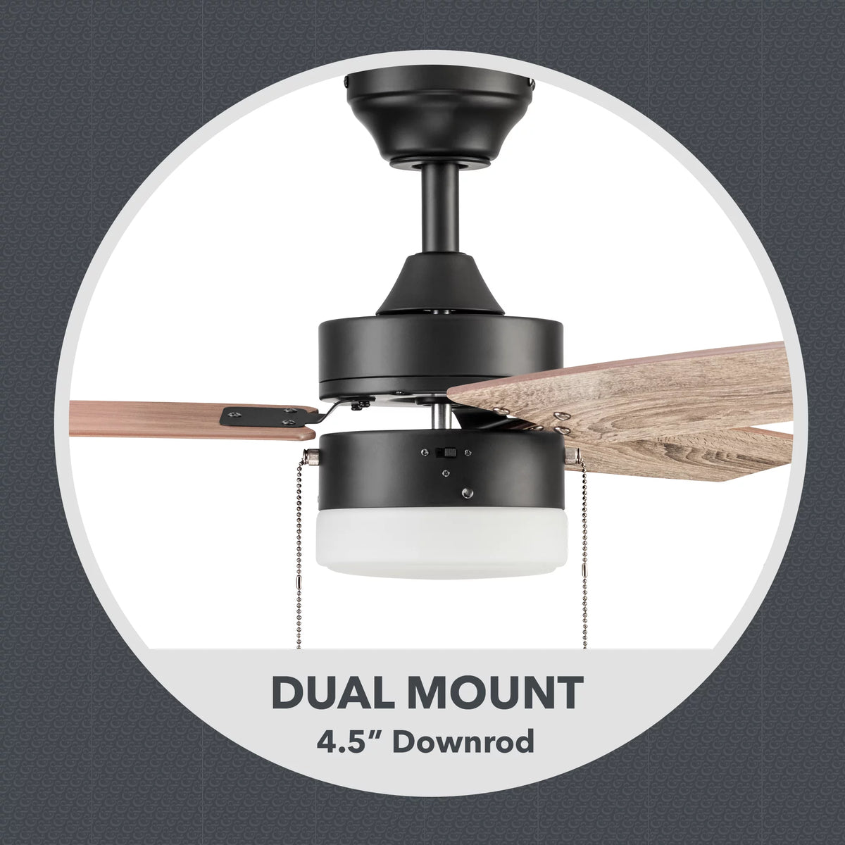 Bronze Indoor Ceiling Fan with Light I8215