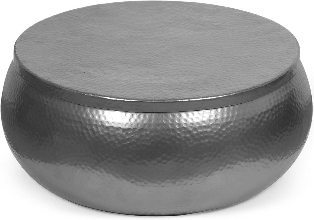 29" Solid Aluminum Round Drum Coffee Table I47720