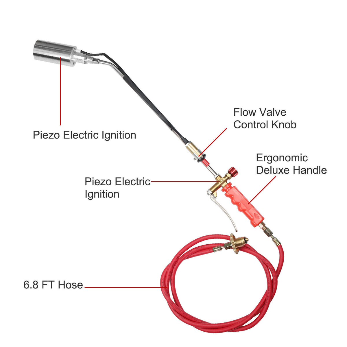 Portable Propane Torch Weed Burner with Hose F633634