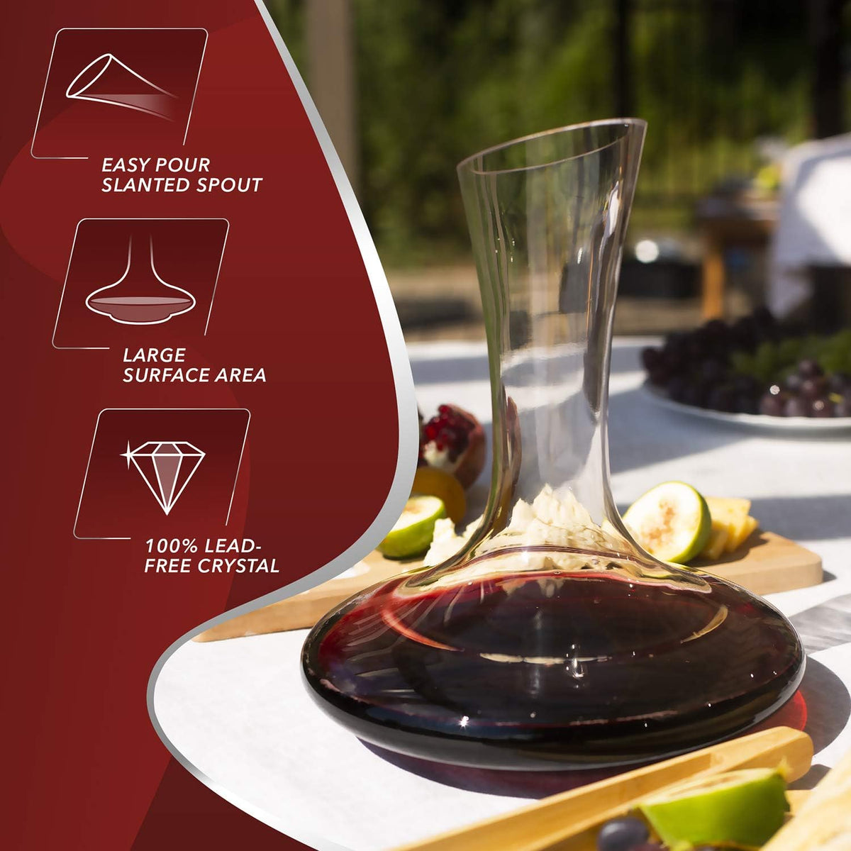Red Wine Decanter Aerator Crystal Glass Wine Carafe Full Bottle Wine Pitcher I624