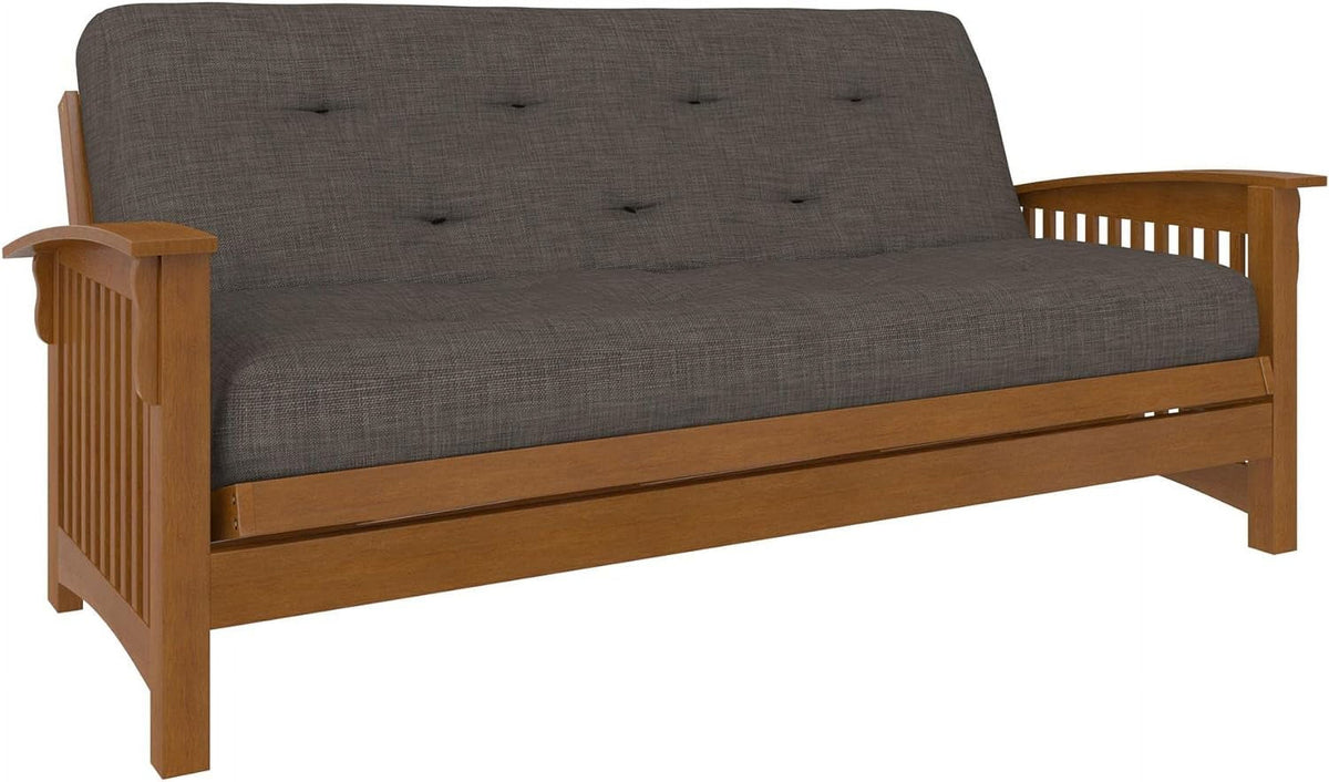 8-Inch Pocket Spring Coil Futon Mattress, Full, Taupe Gray U5333