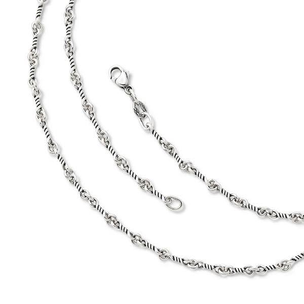 Twisted Link Sterling Silver Chain - 30 in. V11713