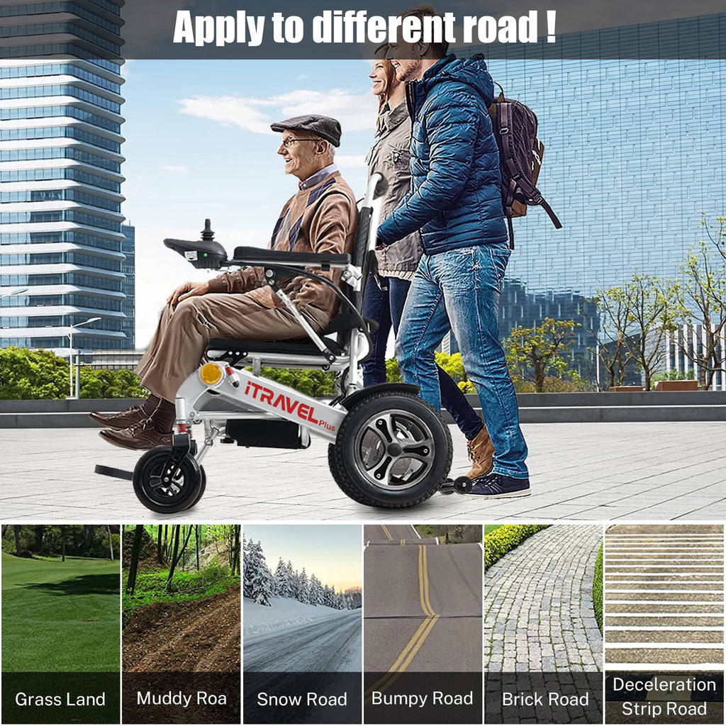 Folding Electric Wheelchair with Memory Gel Seat Cushion E37431
