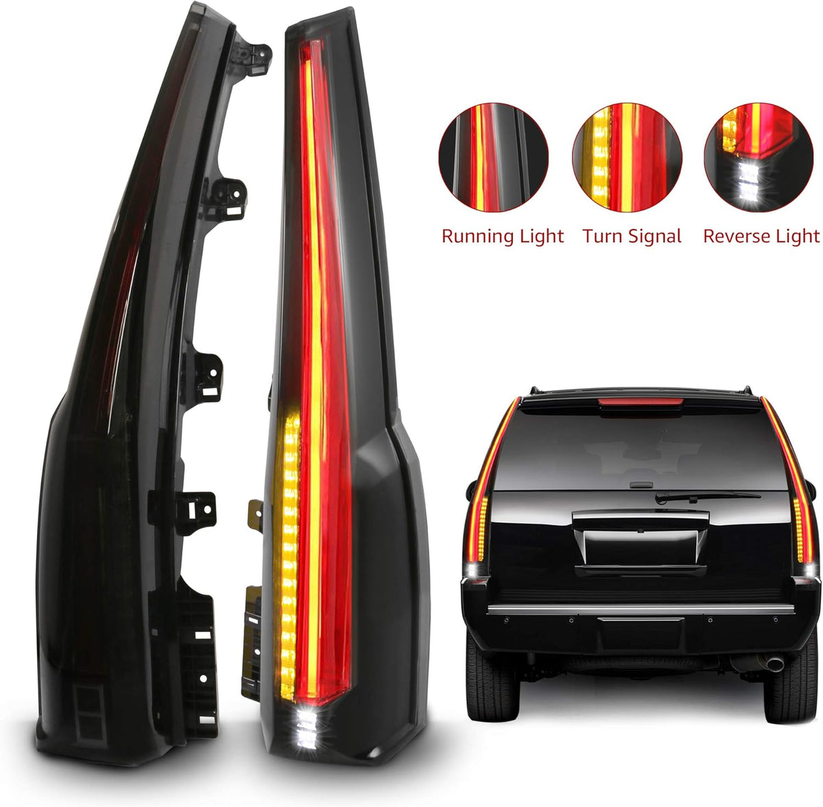 LED Tail Lights Rear Lamp Brake Set of 2 D61595