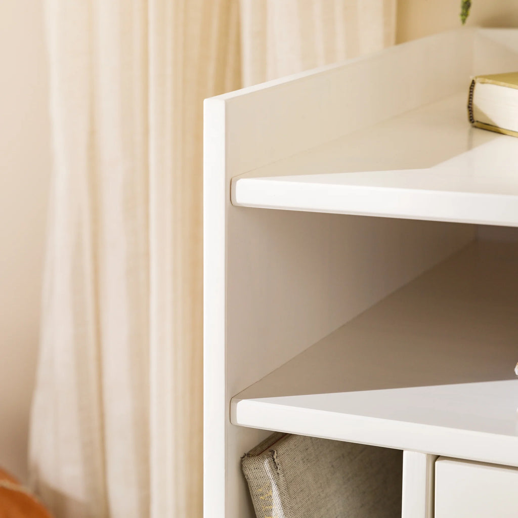 White 2-Drawer Wood Nightstand S290