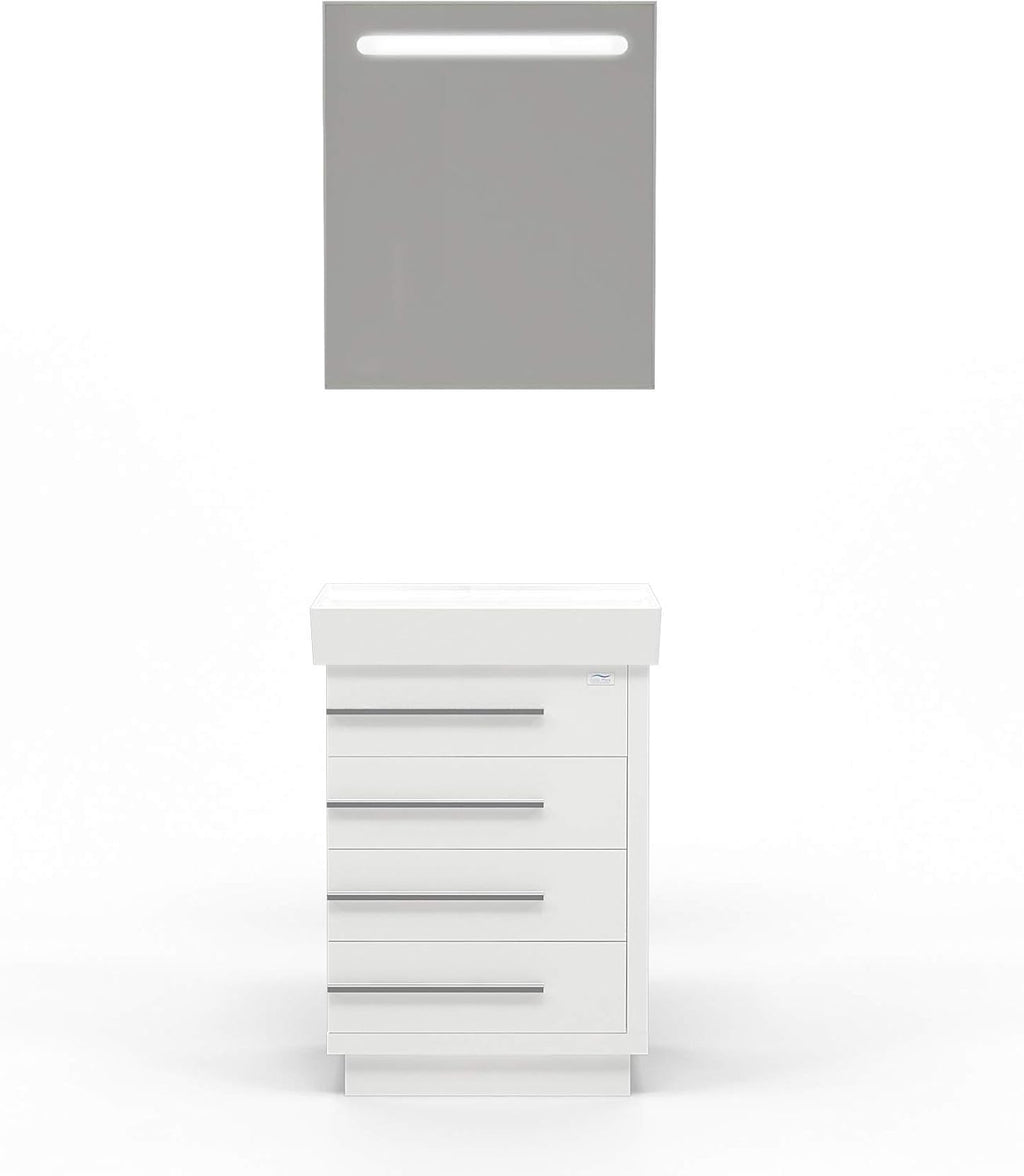 32 Inch Single Sink Wood Bathroom Vanity with Soft Closing Drawers S47196