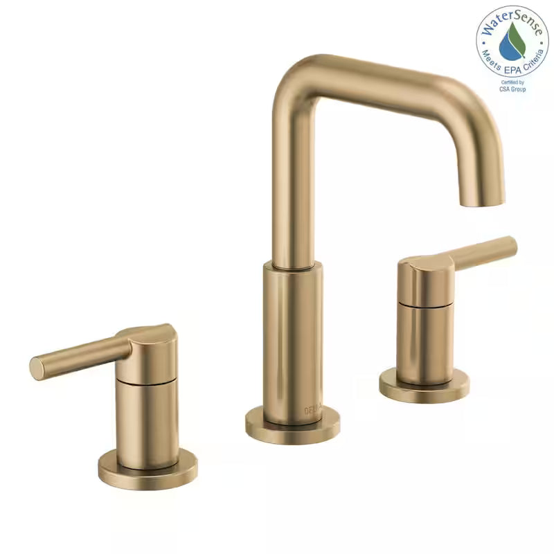 8 in. Widespread Double Handle Bathroom Faucet in Champagne Bronze N7612