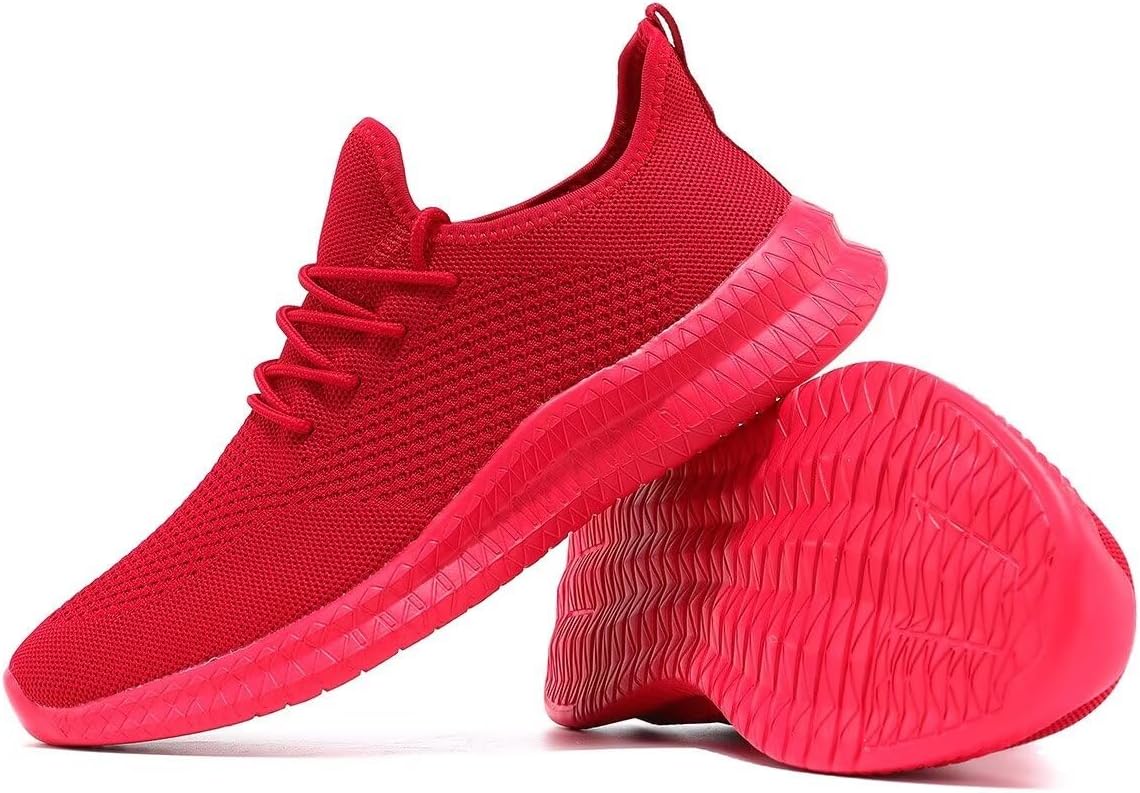 Red Slip-on Mesh Running Shoes N987