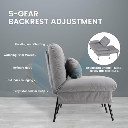 Black Convertible Sofa Bed V4121