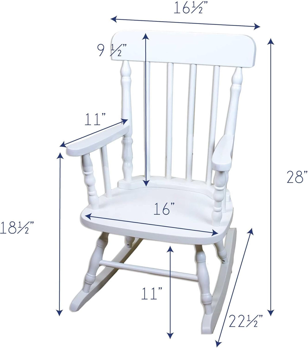 White Childrens Rocking Chair T54240