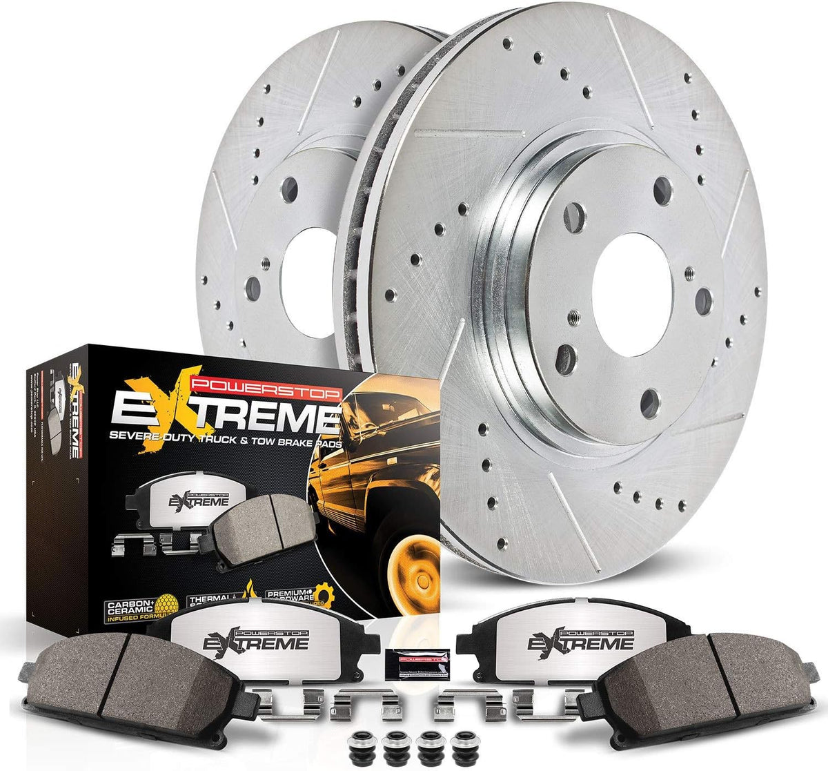 Front Z36 Truck & Tow Carbon Fiber Ceramic Brake Kit I370543