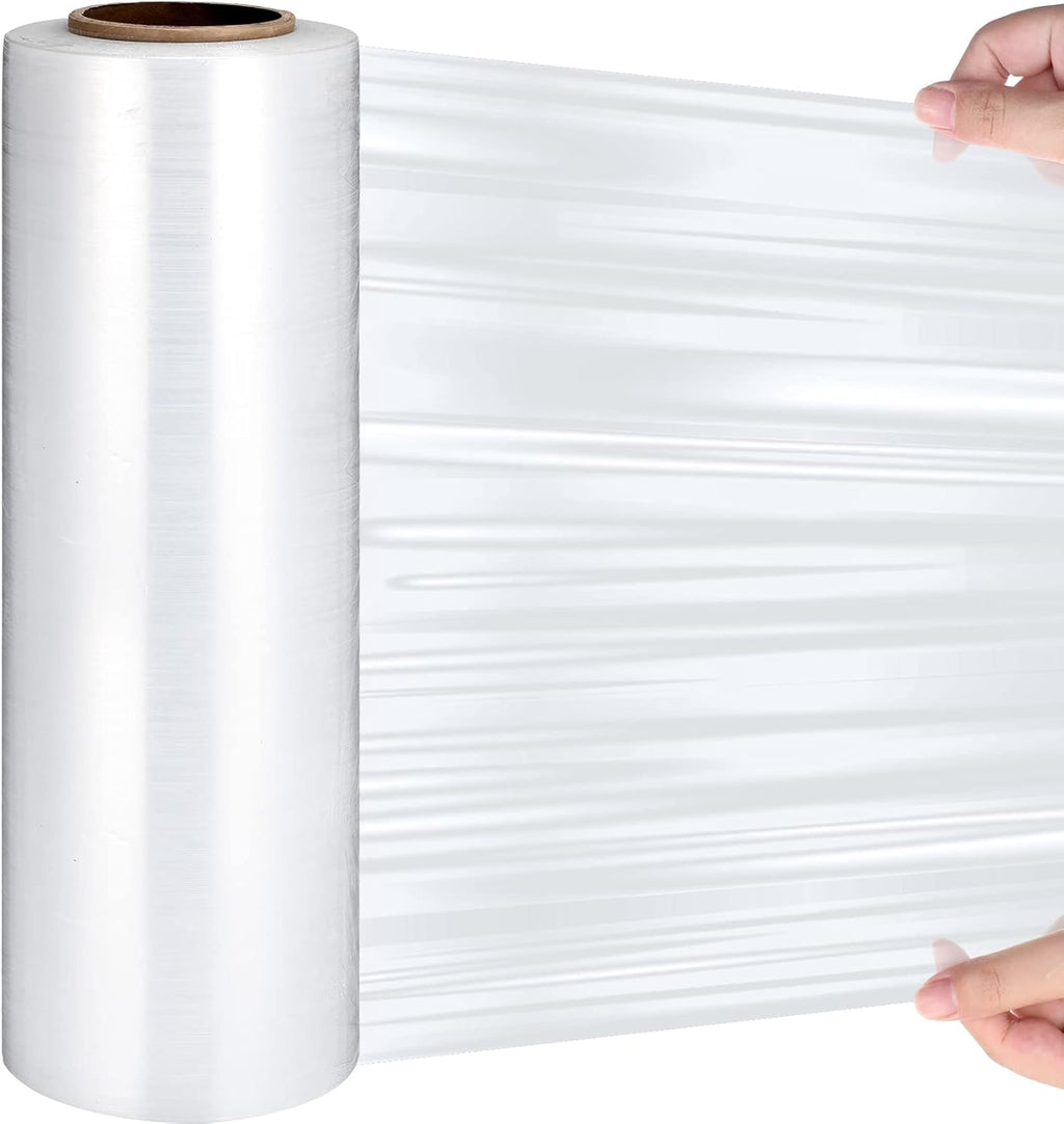16.5 Inch x 2000 ft 65 Gauges Clear Cling Film PE Shrink Wrap N5407