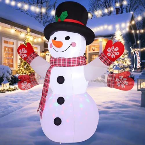 8 FT Inflatable Snowman with Built-in LEDs R6010